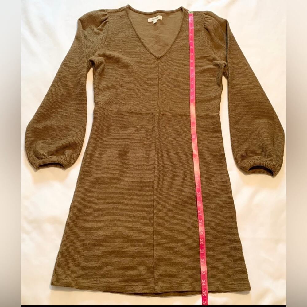 MADEWELL Womens Vintage Dress Sz Small Texture & Thread Crepe Balloon-Sleeve - Picture 5 of 11